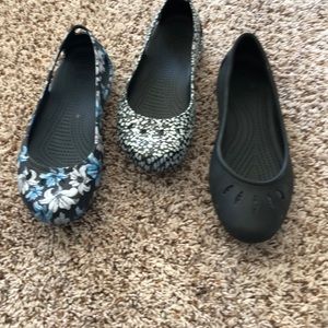 3 pair Crocks size 9m